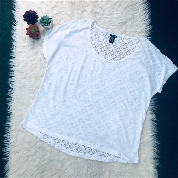 Torrid Lace Back Tee - Picture 1 of 5